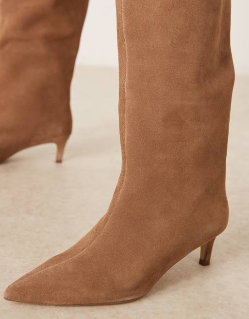 Free People kiki classic kitten heel suede boots in tan, 4 of 4