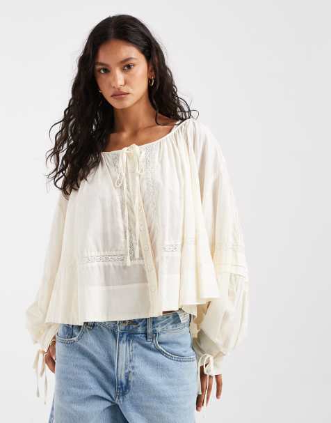 Free People LA lune long sleeve top in tofu