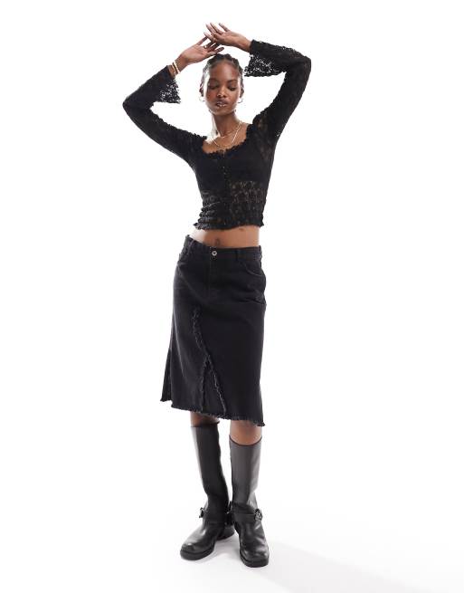 long black dress pants women Black Lace Dress main image 0