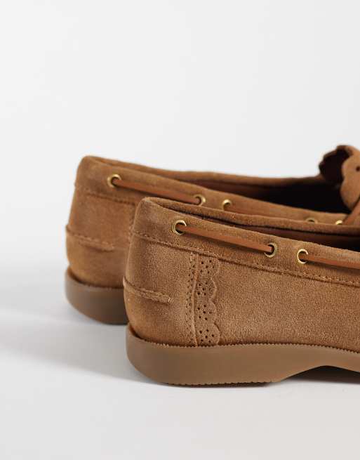 Free People lagoon cut out boat shoe in latte, 4 of 4