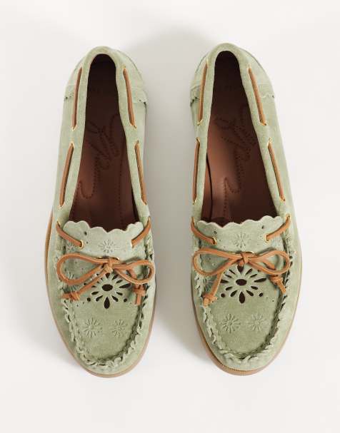 Free People lagoon cut out boat shoe in mint - view 1