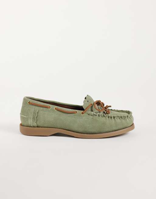 Free People lagoon cut out boat shoe in mint , 2 of 4