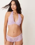 [Free People] Free People Last Dance lace briefs in orchid-Purple XL Orchid
