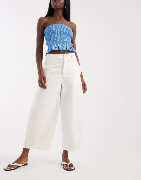 Free People laydown chino pants in white - view 1