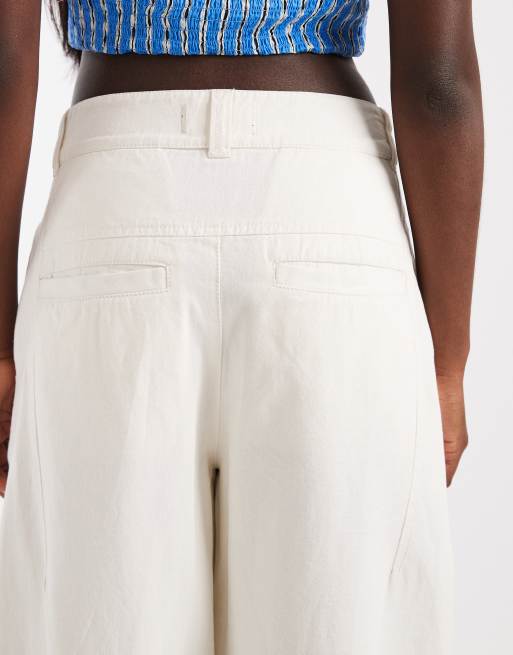Free People laydown chino pants in white, 4 of 5