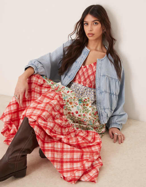 Free People layla relaxed denim jacket in sunbeam blue | ASOS