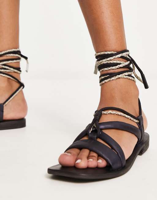 Free people best sale black sandals