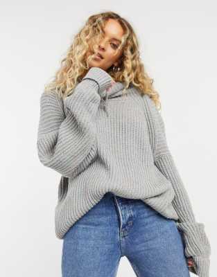 roll neck ribbed jumper