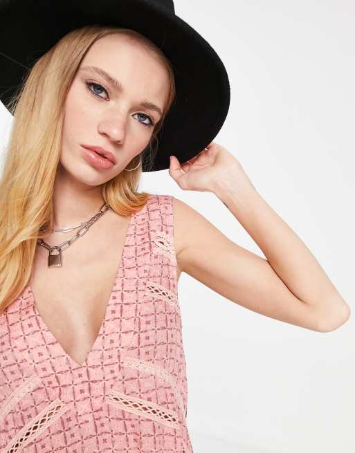 Free People - Let It Happen - Mini jurk met textuur in lichtroze, 4 van 4