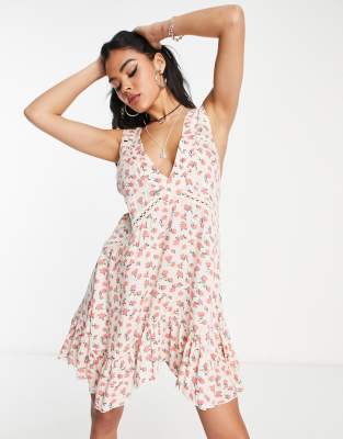 Free people clearance pink mini dress