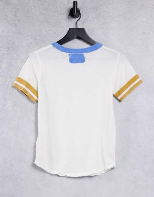 Free People - Let's Do This - T-shirt à bords contrastants - Rayures rétro, 2 de 4