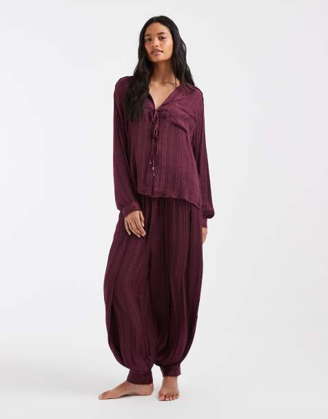 Free People Let's Sleep in set in washed purple - view 1