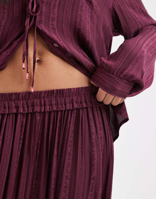 Free People Let's Sleep in set in washed purple, 2 of 4