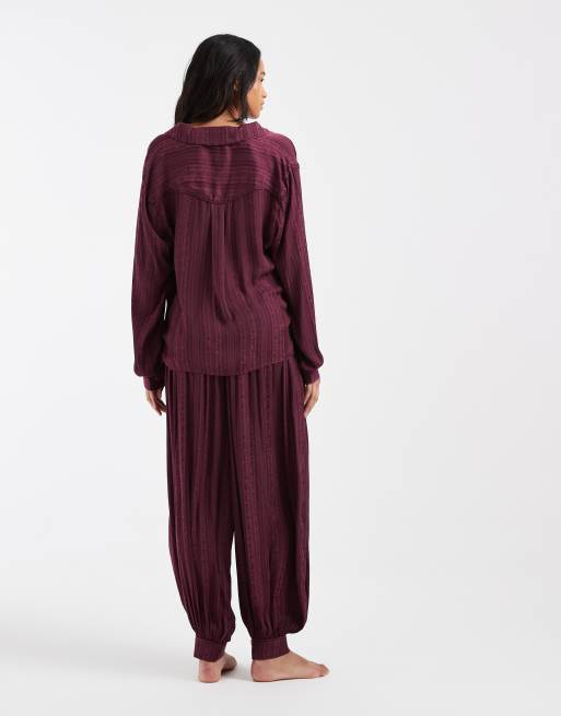Free People Let's Sleep in set in washed purple, 3 of 4