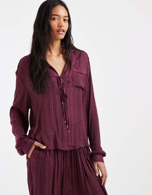 Free People Let's Sleep in set in washed purple, 4 of 4