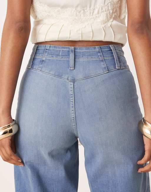 Free People - Libre - Jean large - Bleu, 4 de 5