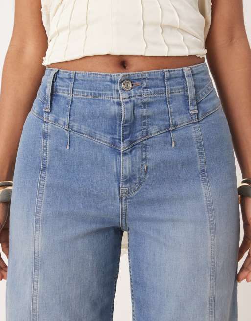 Free People - Libre - Jean large - Bleu, 5 de 5