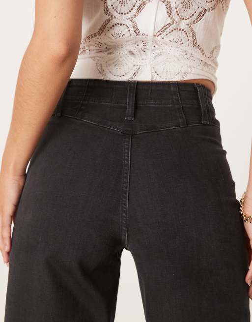 Free People libre wide leg jeans in cafe noir, 4 of 5