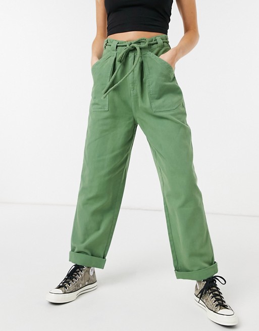 Free People lights down straight leg trousers with turn ups