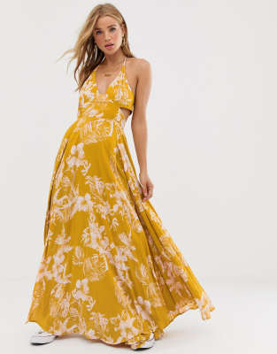 free people lille printed maxi dress