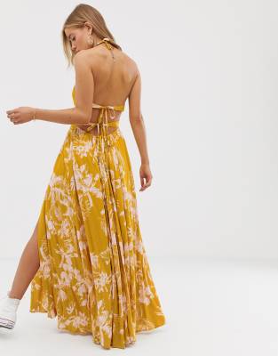 lille printed maxi dress