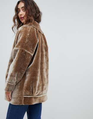 Free People Lindsay Faux Sherpa coat ASOS