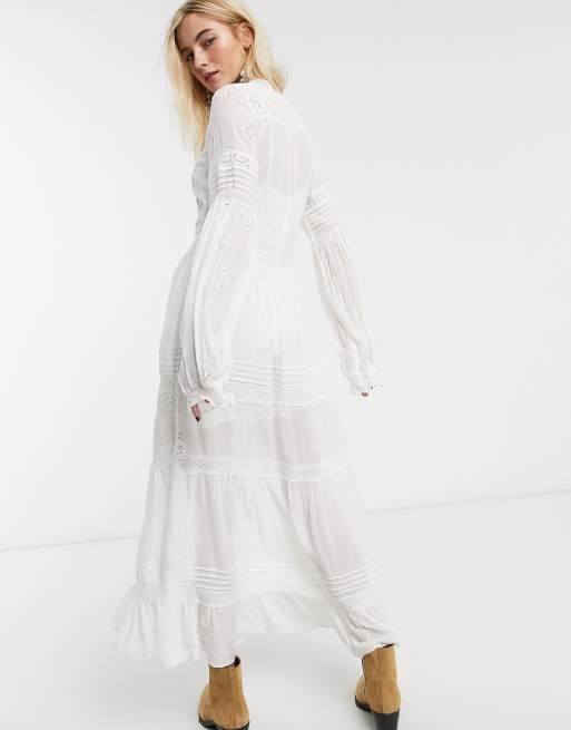 Free people hot sale white linen dress