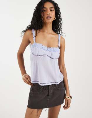 Free People little love tank top in violet tune | ASOS
