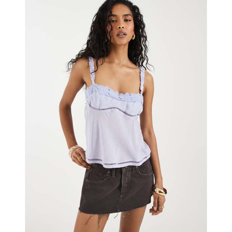 Free People little love tank top in violet tune | ASOS