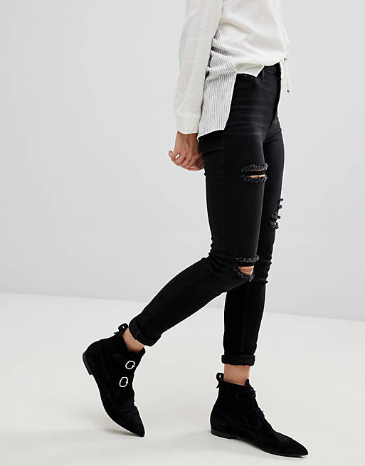 Free People Long and Lean destroyed skinny jeans | ASOS