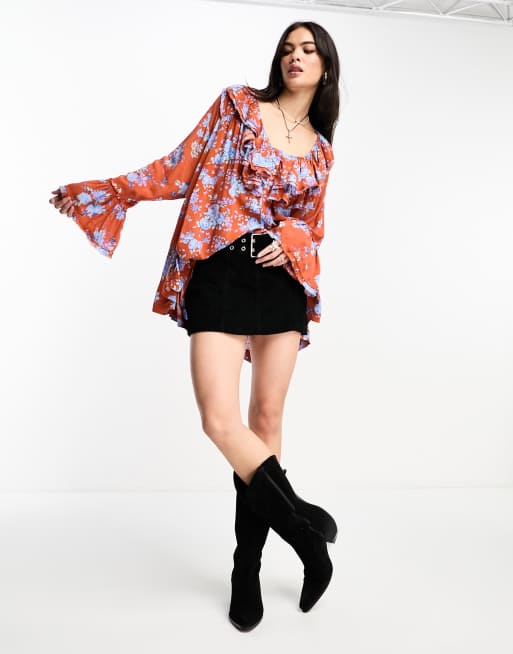 Free People - Lorretta - Tuniek met bloemenprint in multi