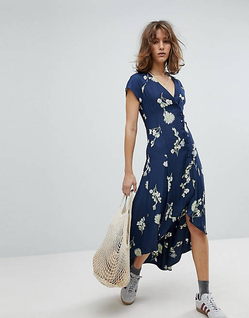 Free People Lost In You High Low Midi Dress