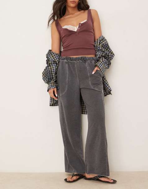 Free People lounge pants in black - view 1