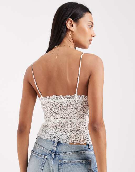 Free People Love and Lace cami top in clean ivory, 4 of 4