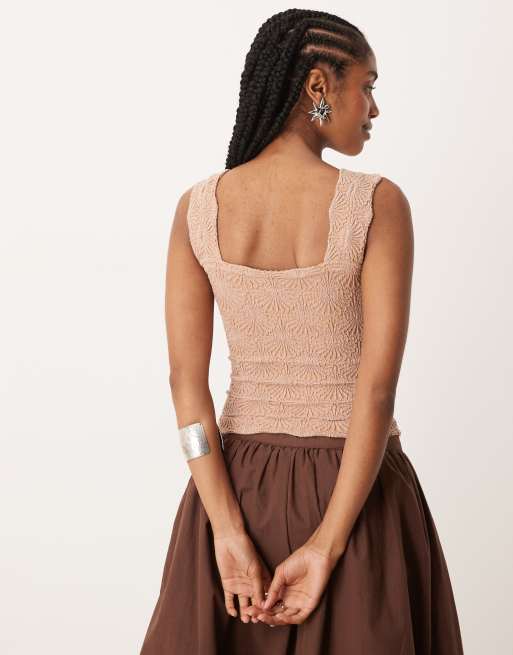 Free People - Love Letter - Camitop met textuur in berk, 2 van 4