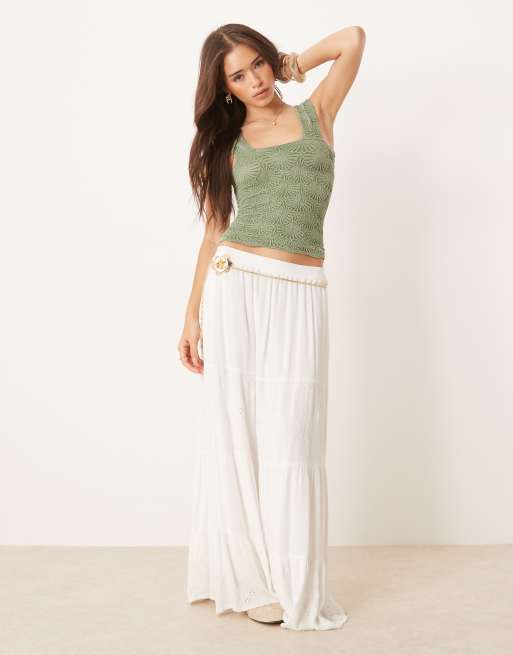 Free People - Love Letter - Camitop met textuur in groen, 2 van 4