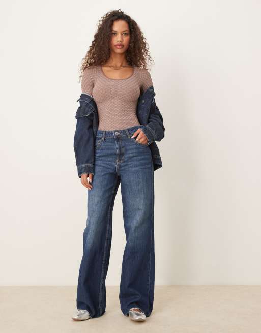 Free People Love Letter long sleeve top in chocolate, 4 of 4