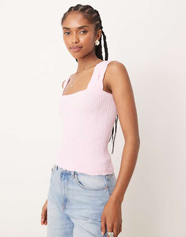 Free People love letter textured cami top in lilac | ASOS