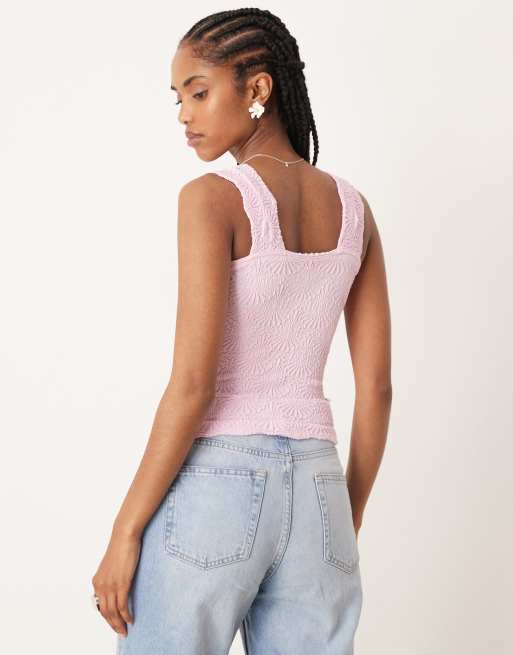 Free People Love Letter textured cami top in lilac, 2 of 4