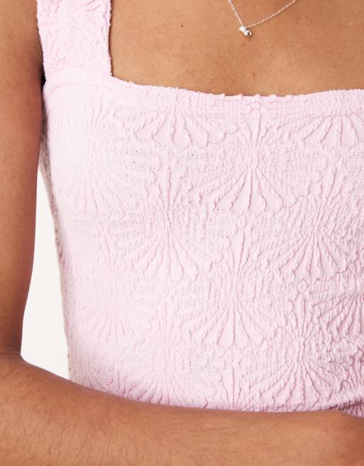 Free People Love Letter textured cami top in lilac, 3 of 4