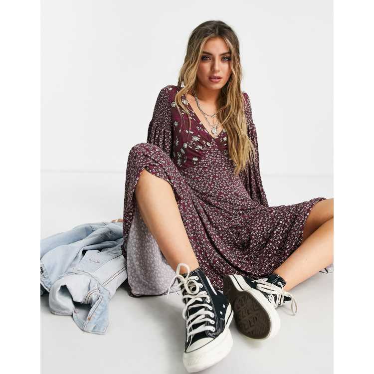 Free People love story maxi dress in winter mixed floral ASOS