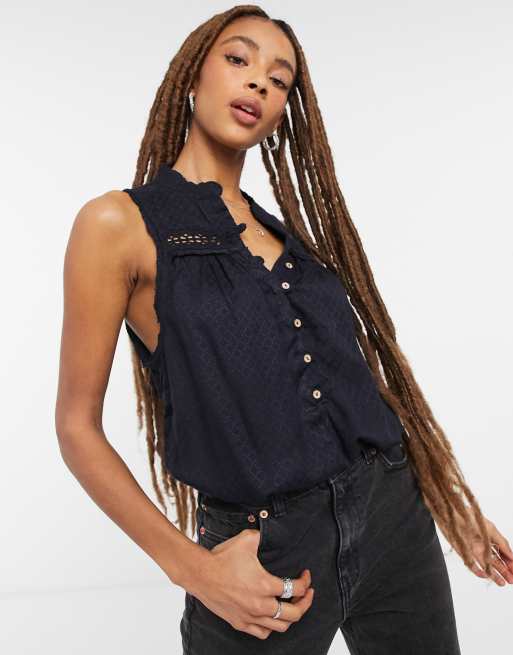 Free People Low tide bodysuit in black