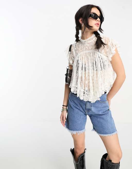 Free People Lucea Lace Top