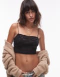 Free People Lyra lace bralet in black