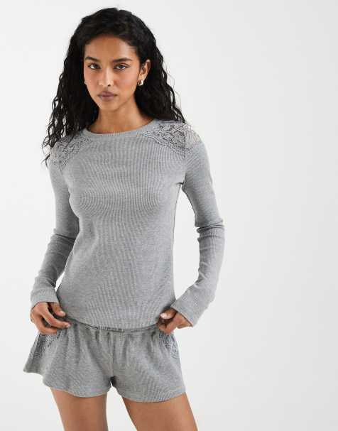 Free People made you blush layering top in heather grey  - view 1