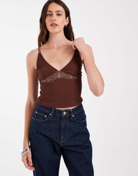 Free People Made You Blush lounge tank in brown - view 1