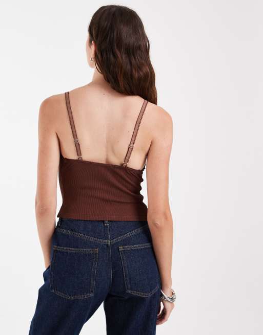 Free People made you blush lounge-topp i brun, 3 av 4