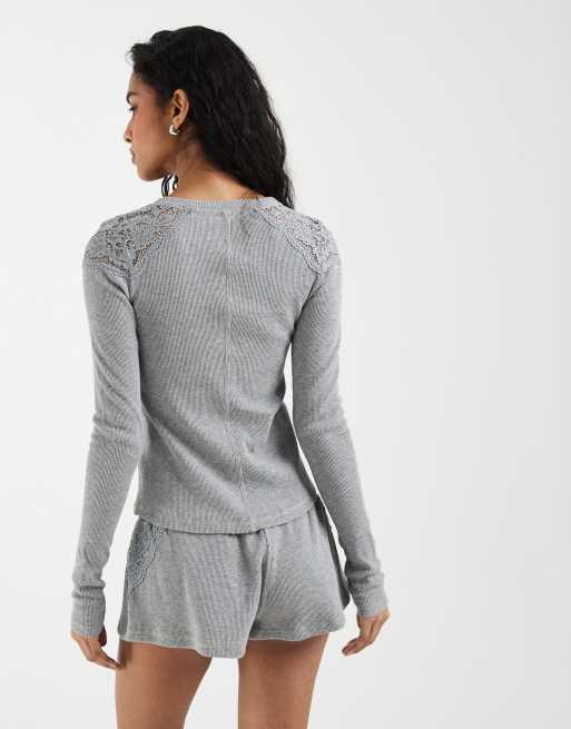 Free People made you blush short in heather gray , 4 of 5