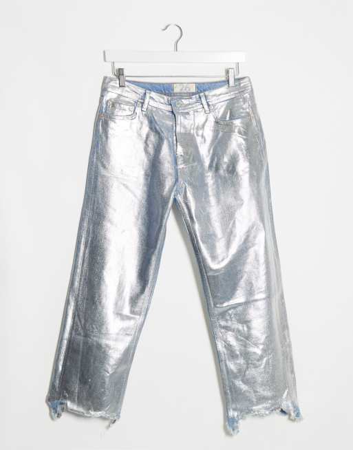 Free people sale silver pants