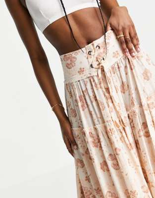 free people magnetic meadows maxi skirt